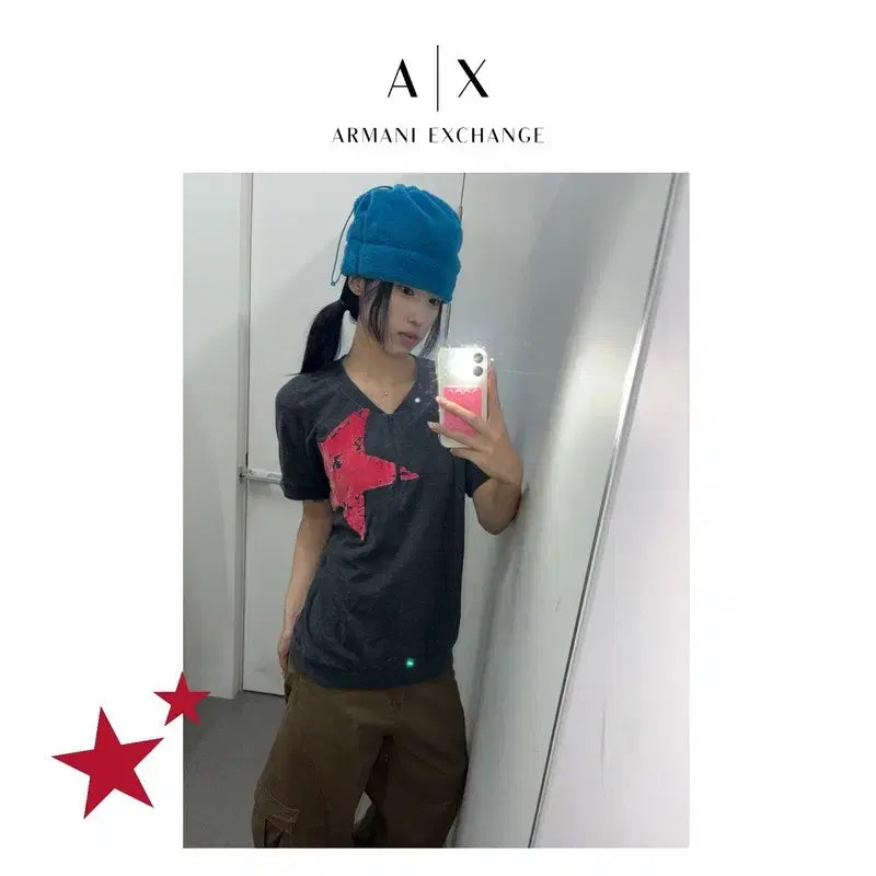 [BUNJANG] Armani Exchange Vintage Star Short Sleeve T-Shirt / 아르마니익스체인지 빈티지 스타 반팔티