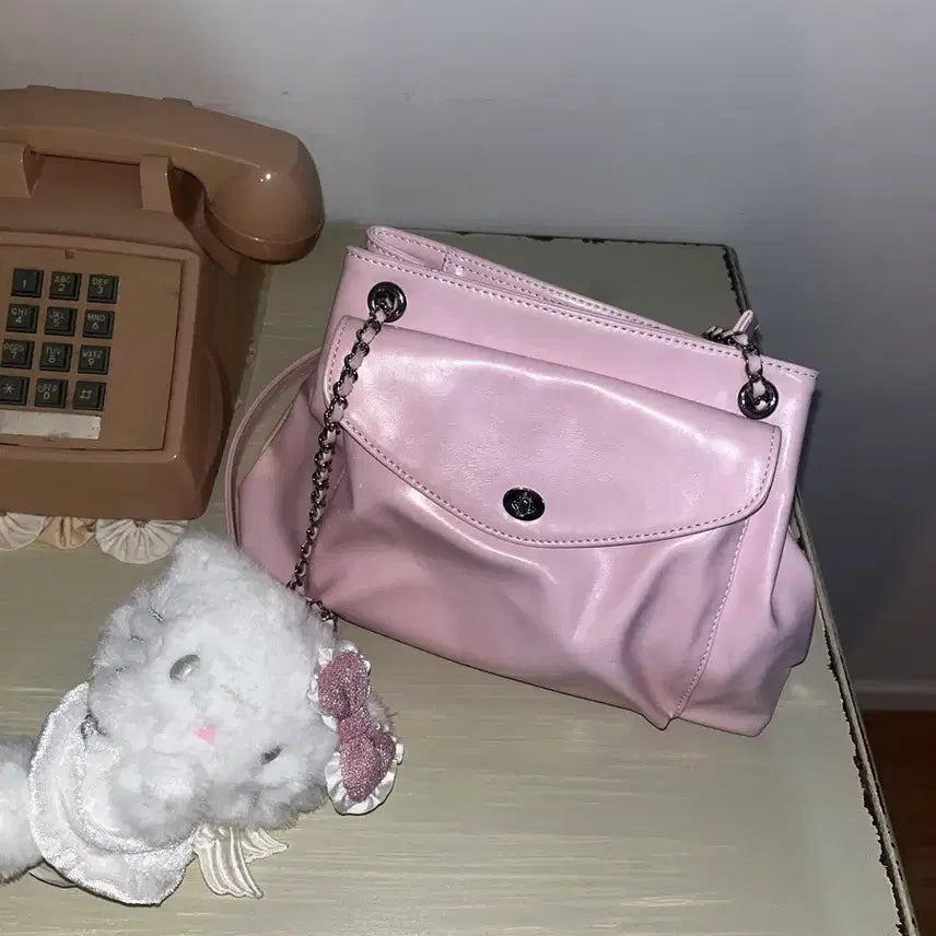 [BUNJANG] Idan Club Chain Mini Bag Pink / (공홈품절)아이당클럽 체인 미니백 핑크