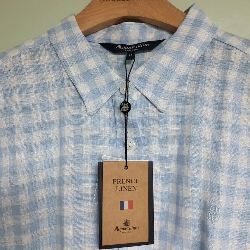 [BUNJANG] Aquascutum Linen Shirt Sky Blue / 아쿠아스큐텀 린넨 셔츠(새제품)