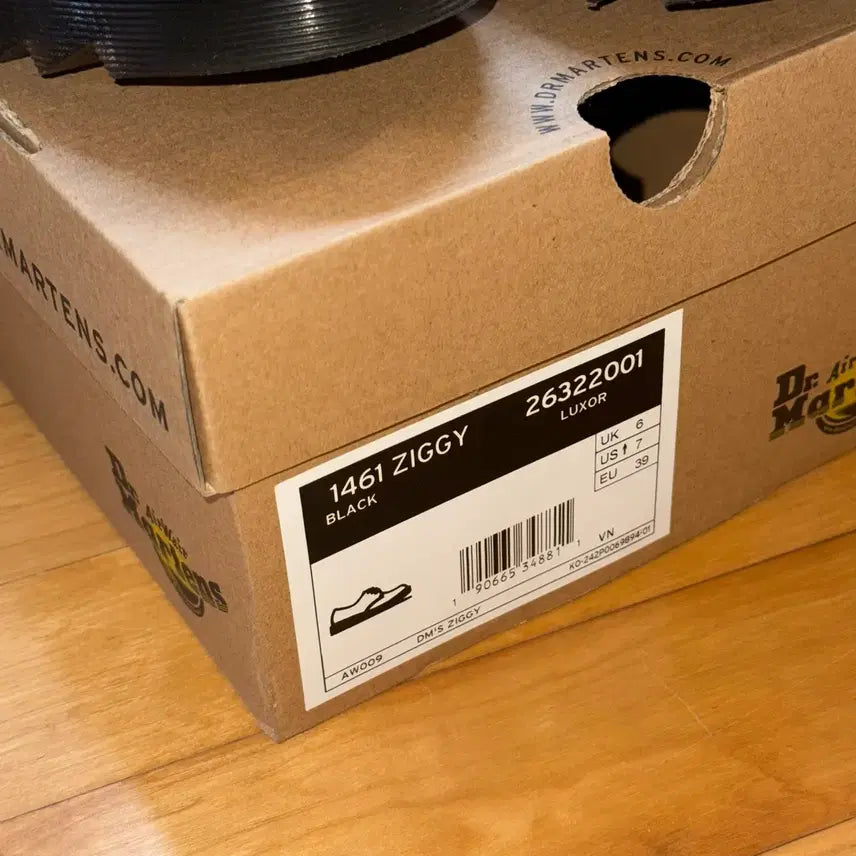 [BUNJANG] Dr. Martens 1461 Ziggy Oxford Shoes Black / 닥터마틴 1461 지기 구두 블랙 250 39