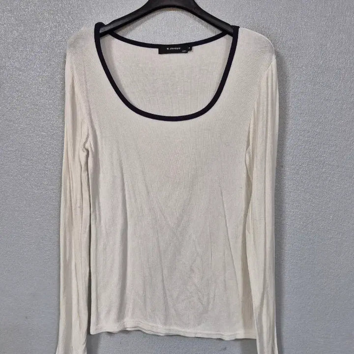 [BUNJANG] W.Standard Rayon Cotton Fine Ribbed Color-Block T-Shirt / W.Standard 레이온면 잔골지 배색티셔츠  55