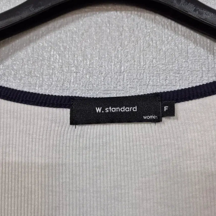[BUNJANG] W.Standard Rayon Cotton Fine Ribbed Color-Block T-Shirt / W.Standard 레이온면 잔골지 배색티셔츠  55