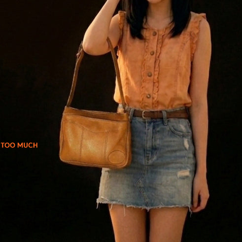 [BUNJANG] Vintage Leather Crossbody Bag / 7147 크로스가방 크로스백 가죽백 가죽가방 빈티지가방 여성가방 남자백