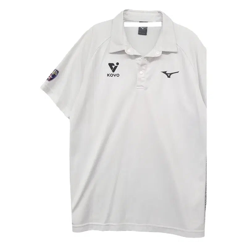 [BUNJANG] Mizuno White Training Short Sleeve Polo Shirt X-Large / 미즈노 화이트 트레이닝 반팔 카라티 X-LARGE