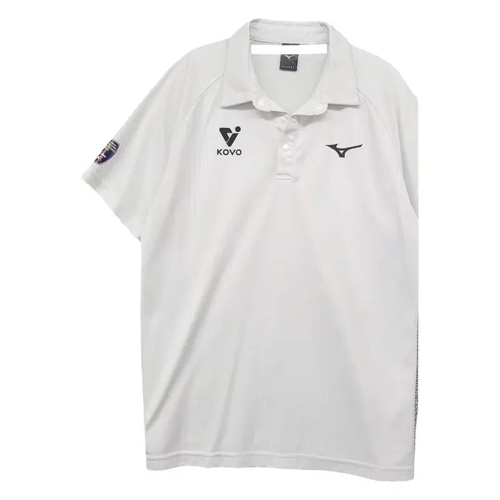 [BUNJANG] Mizuno White Training Short Sleeve Polo Shirt X-Large / 미즈노 화이트 트레이닝 반팔 카라티 X-LARGE