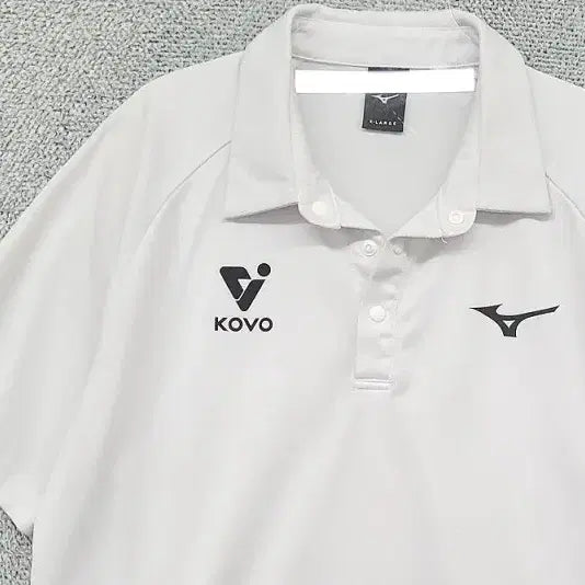 [BUNJANG] Mizuno White Training Short Sleeve Polo Shirt X-Large / 미즈노 화이트 트레이닝 반팔 카라티 X-LARGE