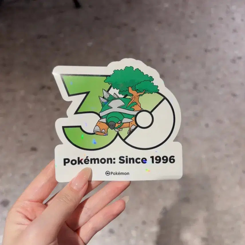 [BUNJANG] Pokemon 30th Anniversary Torterra Hologram Sticker / 포켓몬 30주년 기념 스티커 토대부기