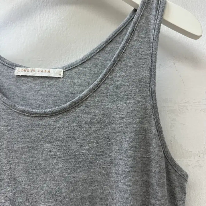 [BUNJANG] Lowrys Farm Gray Layered Frill Hem Sleeveless Top / 일본빈티지 Lowrys Farm 그레이 밑단 프릴 레이어드 슬리브리스