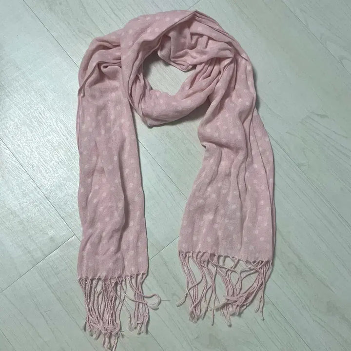 [BUNJANG] Maru Vintage Pink Dot Scarf / 마루빈티지 핑크 도트 머플러 모리걸 일본빈티지
