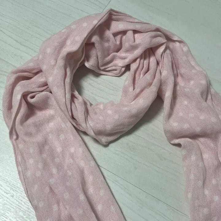 [BUNJANG] Maru Vintage Pink Dot Scarf / 마루빈티지 핑크 도트 머플러 모리걸 일본빈티지