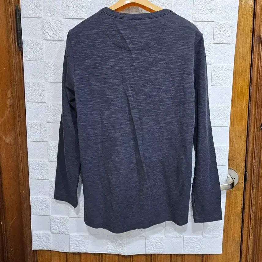 [BUNJANG] ZIOZIA Henry Neck Long Sleeve T-Shirt Navy / 지오송지오 헨리넥 긴팔 티셔츠 네이비
