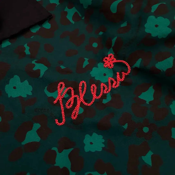 [BUNJANG] BLESS YOU ALL Flower Leopard Nylon Open Collar Shirt / BLESS YOU ALL usa 플라워 레오파드 니일론 오픈카라셔츠