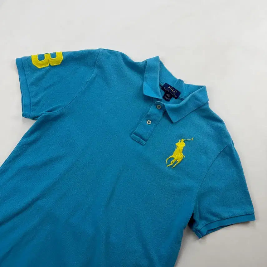 [BUNJANG] Polo Ralph Lauren Big Pony Sky Blue T-Shirt / 폴로 랄프로렌 빅포니 스카이블루 카라티