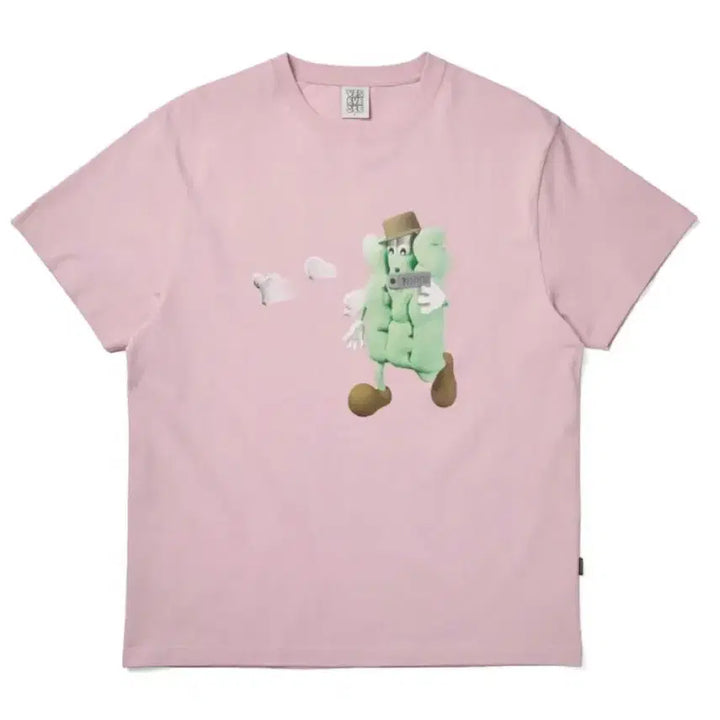 [BUNJANG] YESSEEYOU Shooting Short Sleeve T-Shirt Light Pink / 예스아이씨 슈팅 반팔티 라이트핑크