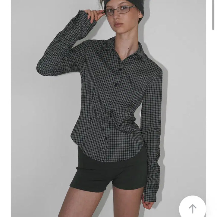 [BUNJANG] Black Up Nouveau Check Shirt Navy / 블랙업 누보 체크 셔츠 네이비