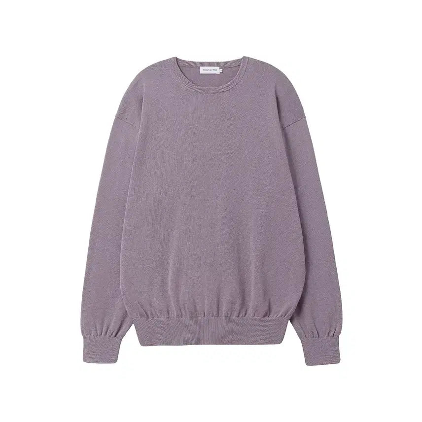 [BUNJANG] Steady&amp;Everywhere Sew Cotton Round Neck Knit Purple Size 3 / [3]스테디에브리웨어 sew 코튼 라운드넥 니트 퍼플 새제품