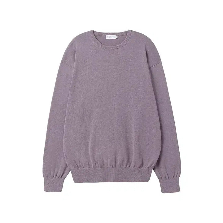 [BUNJANG] Steady&amp;Everywhere Sew Cotton Round Neck Knit Purple Size 3 / [3]스테디에브리웨어 sew 코튼 라운드넥 니트 퍼플 새제품
