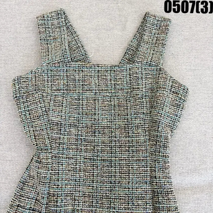 [BUNJANG] Tweed Flare Sleeveless Dress M / 트위드 플레어 나시 원피스 M 0507
