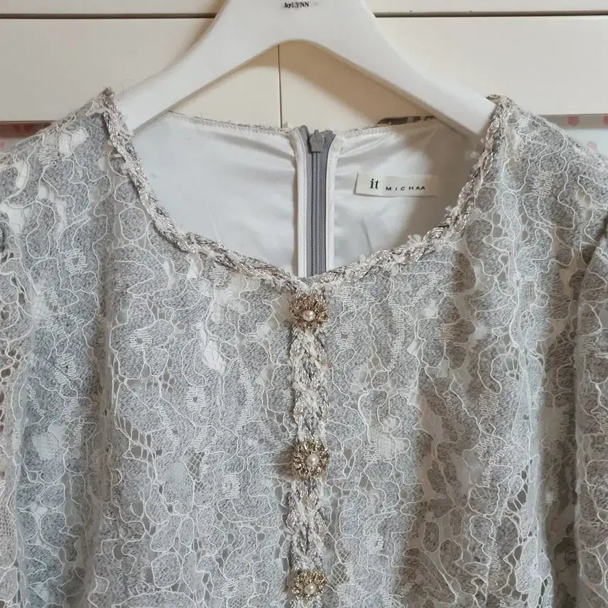 [BUNJANG] It MICHAA Lace Long Dress / 잇미샤 레이스 롱원피스/통통55-66