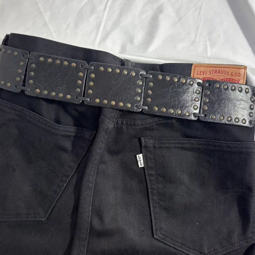 [BUNJANG] Vimoda Paris Ornament Buckle Studded Real Leather Belt / Vimoda 오너먼트 버클 스터드 리얼 레더 벨트