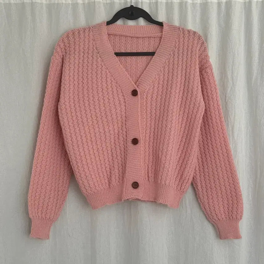 [BUNJANG] Pink Cardigan / 분홍색가디건