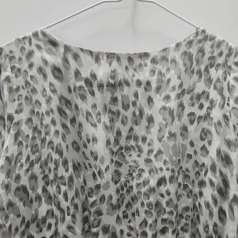 [BUNJANG] ALPHA CUBIC Vintage Leopard Light Gray Dress / ALPHA CUBIC 빈티지 실버 레오파드 라이트 그레이 원피스
