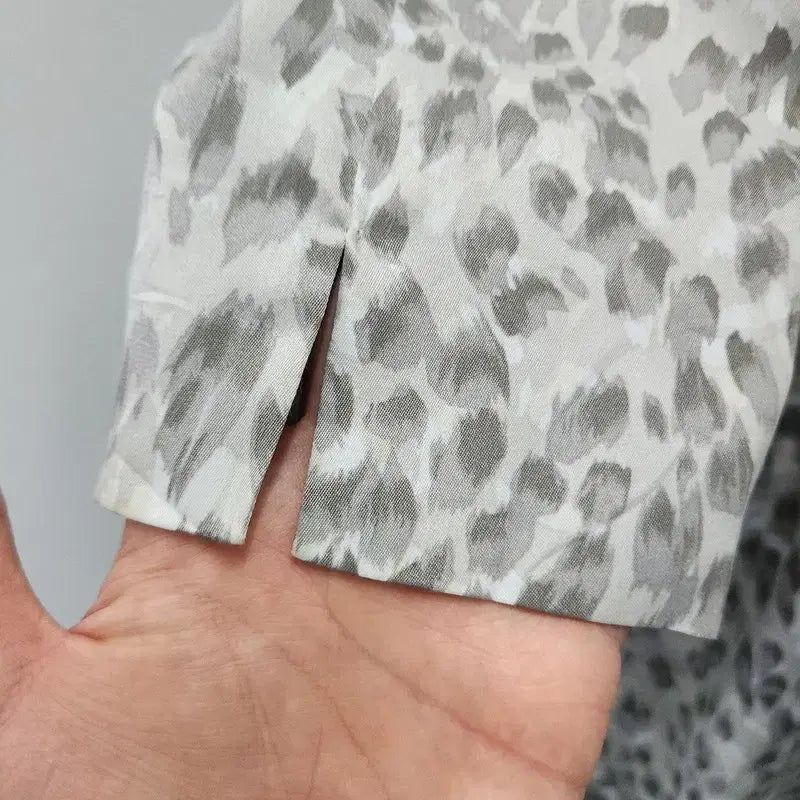 [BUNJANG] ALPHA CUBIC Vintage Leopard Light Gray Dress / ALPHA CUBIC 빈티지 실버 레오파드 라이트 그레이 원피스