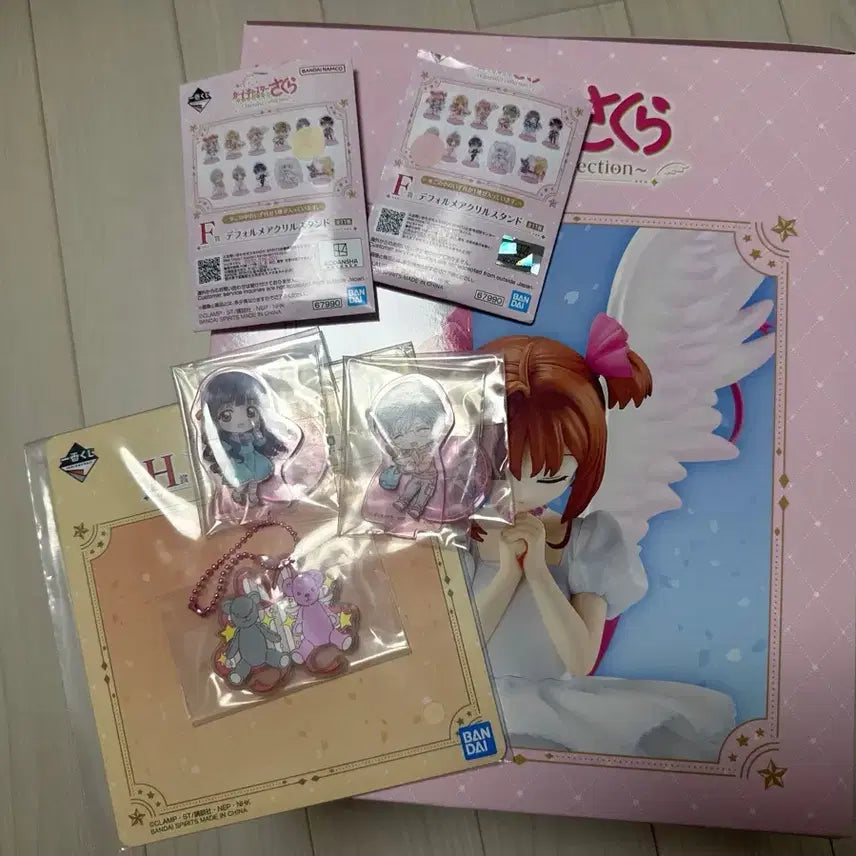 [BUNJANG] Cardcaptor Sakura A Prize Figure + F Prize Acrylic Stands + H Prize Rubber Keychain Bundle (Sealed) / (미개봉) 카드캡터 체리 A상 + 하위상 일괄