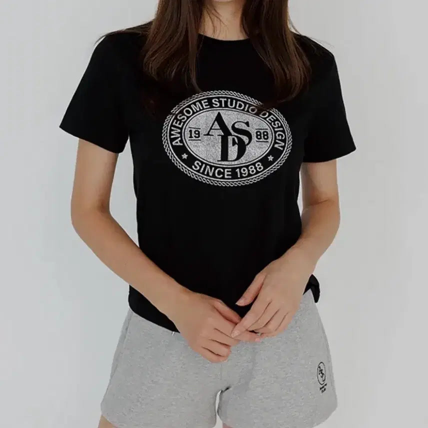 [BUNJANG] Awesome Studio Black Circle Symbol Slim T-Shirt / 어썸스튜디오 블랙 서클 심볼 슬림 티셔츠