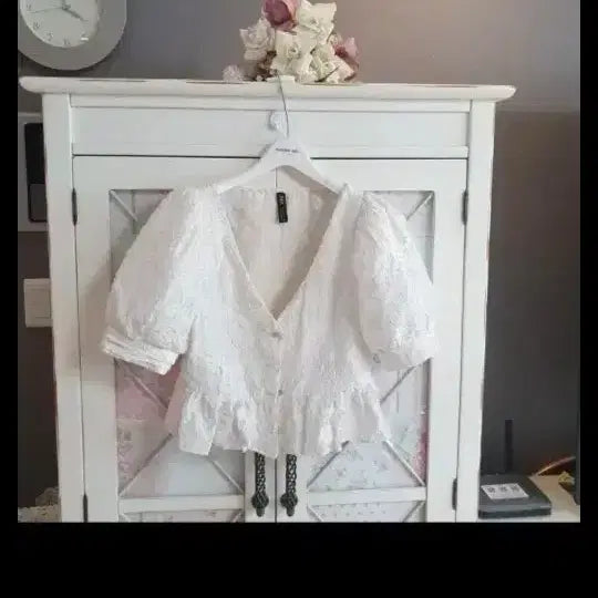 [BUNJANG] Zara Puff Sleeve Blouse White Size 55 / 자라 퍼프소매 블라우스/55