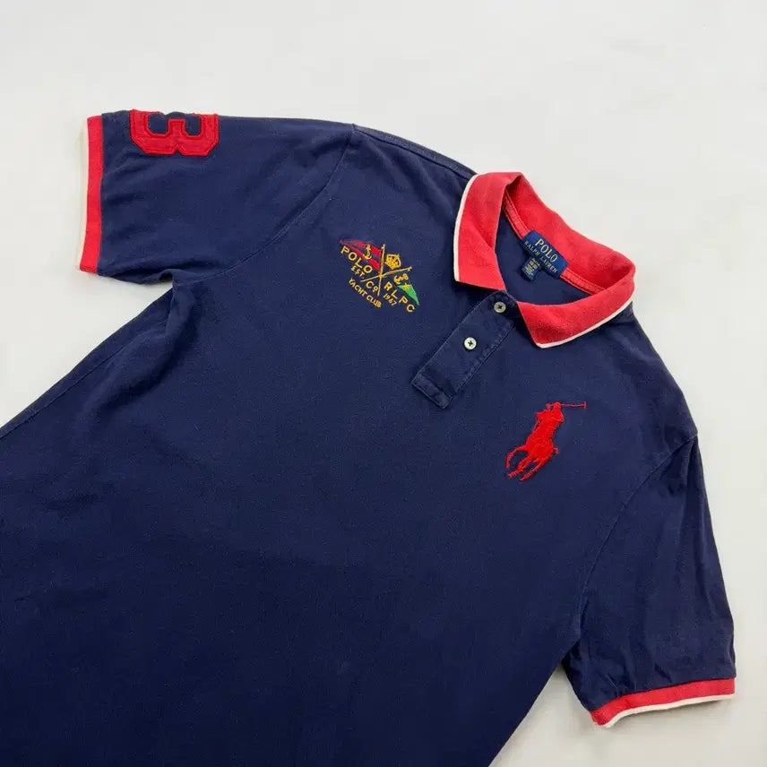 [BUNJANG] Polo Ralph Lauren Big Pony Navy Polo Shirt / 폴로 랄프로렌 빅포니 네이비 카라티