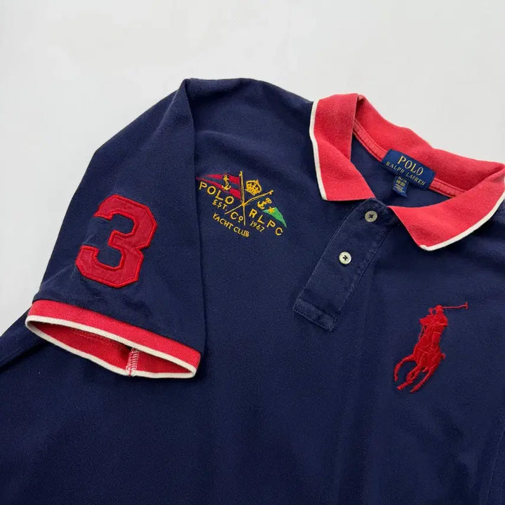 [BUNJANG] Polo Ralph Lauren Big Pony Navy Polo Shirt / 폴로 랄프로렌 빅포니 네이비 카라티
