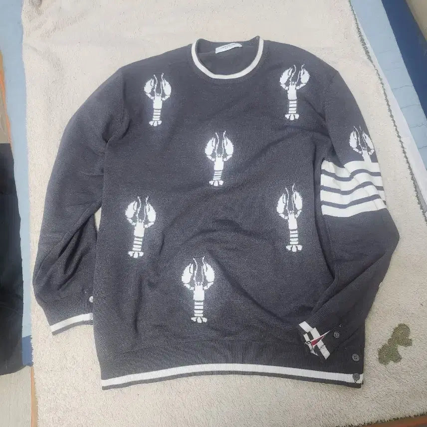 [BUNJANG] Thom Browne Lobster Pattern Knit Black 2XL / 톰브라운 랍스터 패턴 니트 블랙