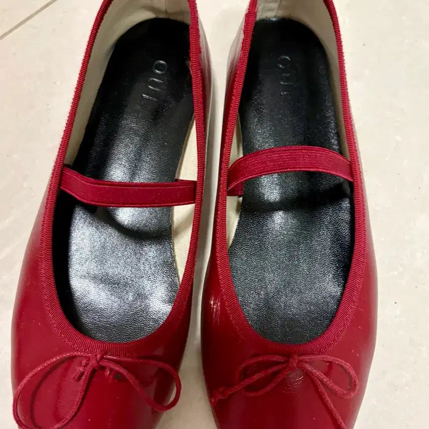 [BUNJANG] Mary Jane Flat Shoes Red (240) / 아베크 말랑 메리제인 플랫슈즈 레드 (240)