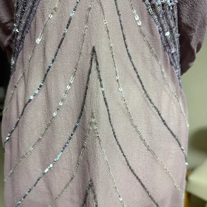 [BUNJANG] Patrizia Pepe Silk Blouse with Beaded Embellishments / 파트리질아페페 연한 팥죽색 비즈장식 블라우스, 109%실크