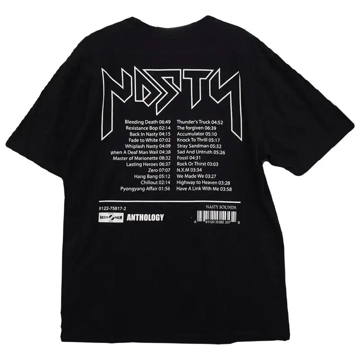 [BUNJANG] NASTY FARM Vintage Printing Black T-Shirt MEDIUM / 내스티팜 빈티지 프린팅 블랙 반팔티 MEDIUM