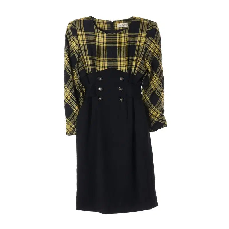 [BUNJANG] Japanese Wool Rayon Checkered Dress (Women&