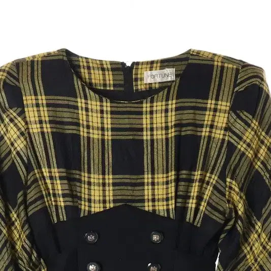 [BUNJANG] Japanese Wool Rayon Checkered Dress (Women&