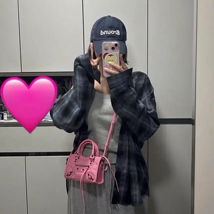 [BUNJANG] Genuine Leather Mini Bag - Pink / 소가죽 핑크 가방
