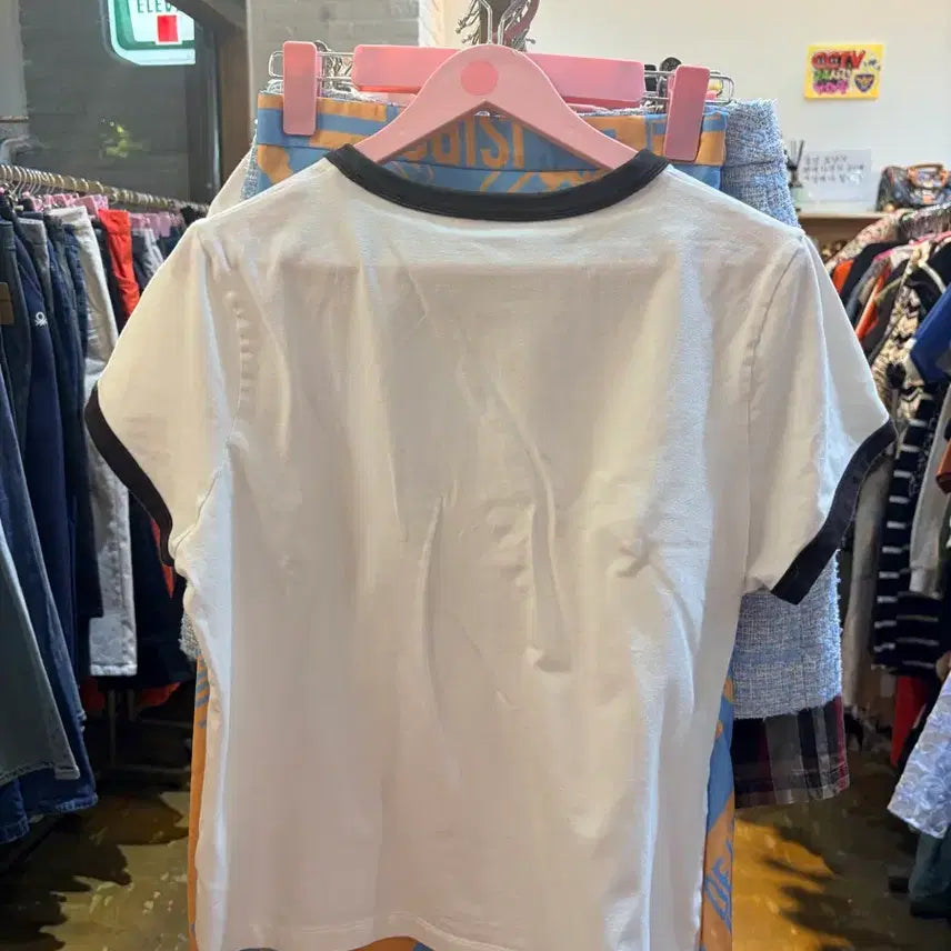 [BUNJANG] COS Colorblock Short Sleeve T-Shirt White / COS 배색 반팔 티셔츠 화이트