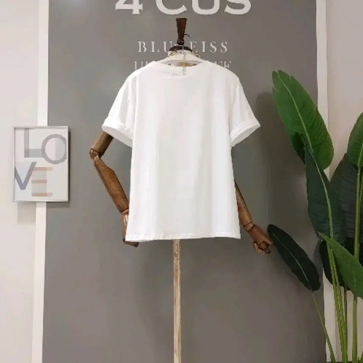 [BUNJANG] Focus Cubic Bear Short Sleeve T-Shirt / 포커스 큐빅 곰돌이 반팔 티셔츠