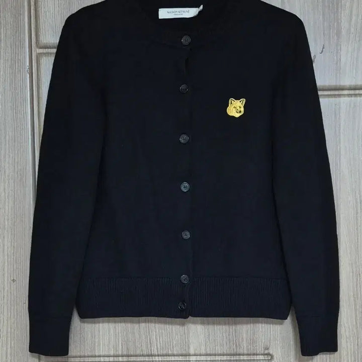 [BUNJANG] Maison Kitsuné Fox Embroidery Wool Cardigan (Women&
