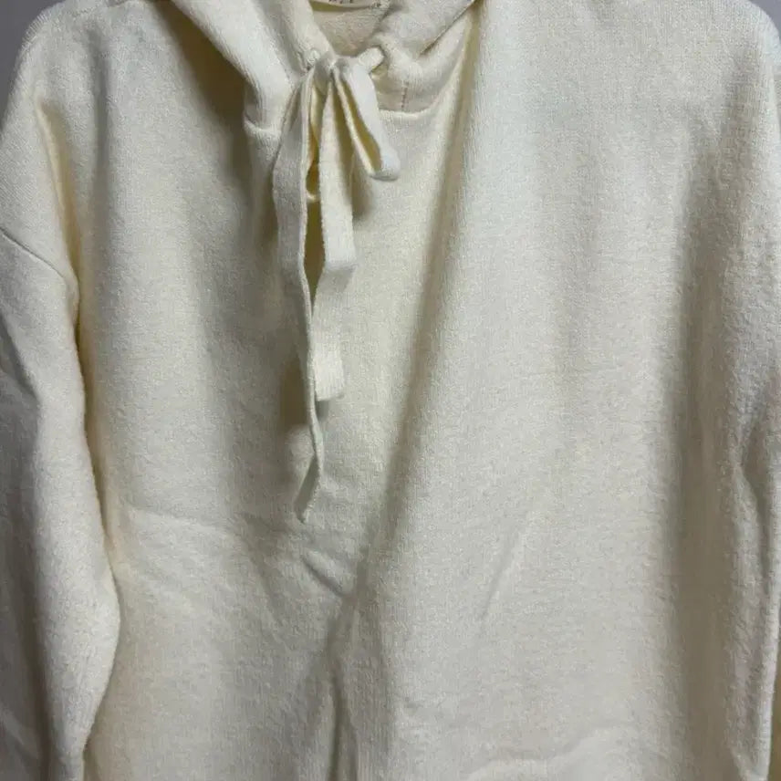 [BUNJANG] Ivory Knit Long Hooded Dress / 아이보리 후드 롱 원피스