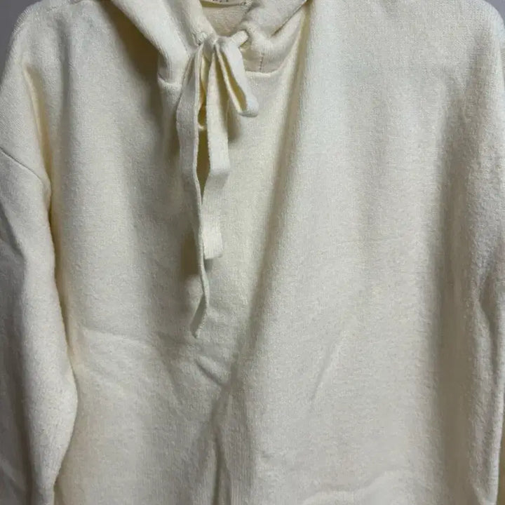 [BUNJANG] Ivory Knit Long Hooded Dress / 아이보리 후드 롱 원피스