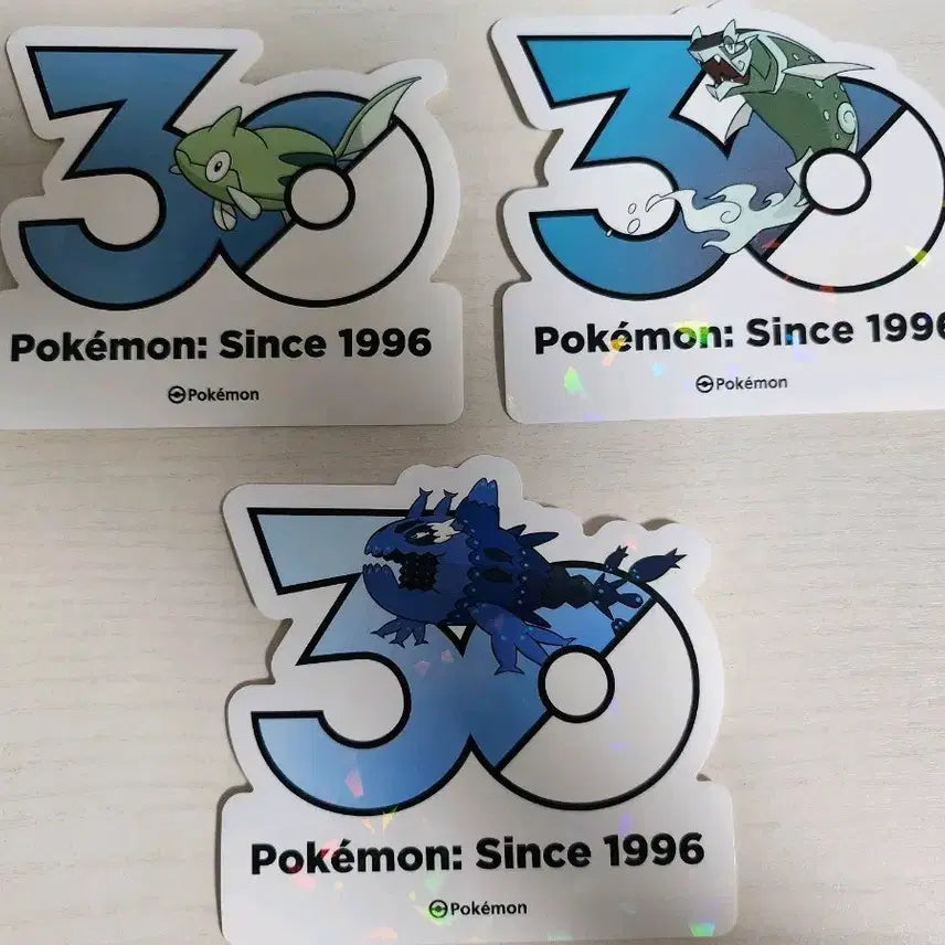 [BUNJANG] Pokemon 30th Anniversary Sticker Set (3 Pieces) / 포켓몬 3개 스티커 세트
