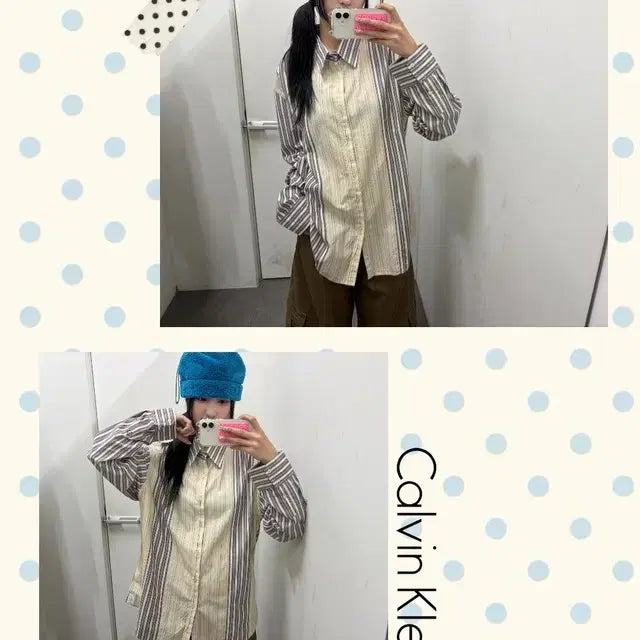 [BUNJANG] Calvin Klein Striped Shirt / 캘빈클라인 스트라이프셔츠