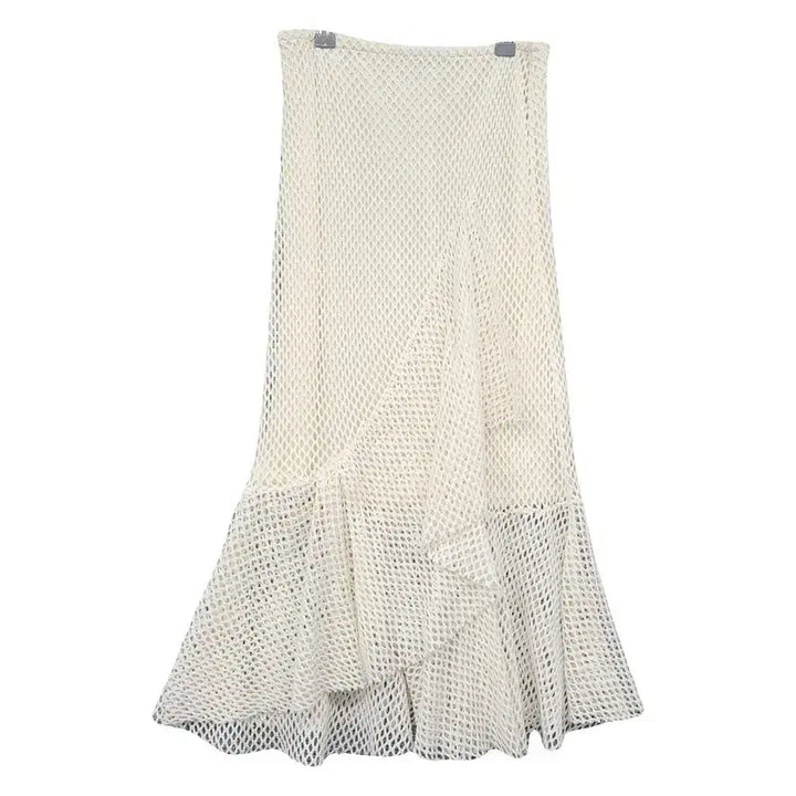 [BUNJANG] Zara Cream Cotton Polyester Blend Long Skirt - Size S / 자라 크림 롱스커트 S