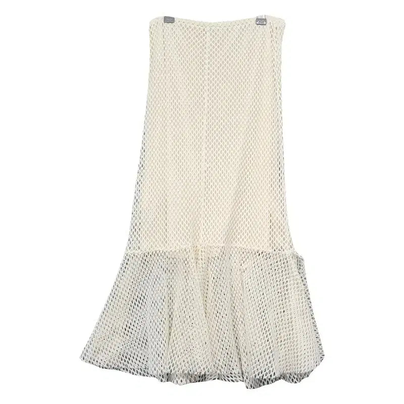 [BUNJANG] Zara Cream Cotton Polyester Blend Long Skirt - Size S / 자라 크림 롱스커트 S