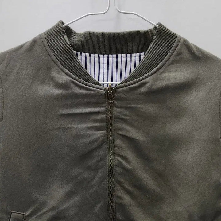 [BUNJANG] Vintage Casual Blouson Grey Jacket M / 빈티지 캐주얼 블루종 그레이 자켓 M