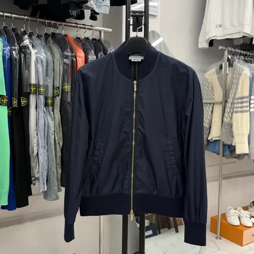 [BUNJANG] Thom Browne Back Tricolor Ripstop Bomber Jacket / [2] 톰브라운 백삼선 립스탑 봄버 자켓